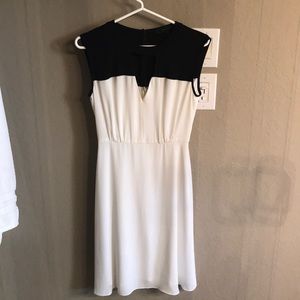Black and white cocktail or work dress